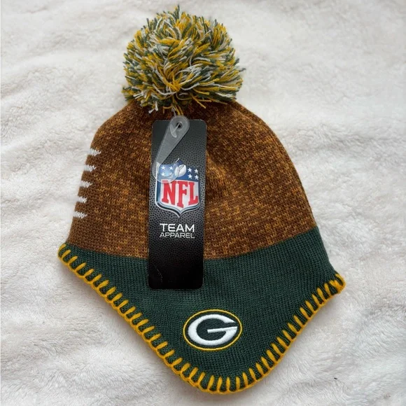 NFL Shop Packers Infant Football head Knit Hat - Picture 2 of 6